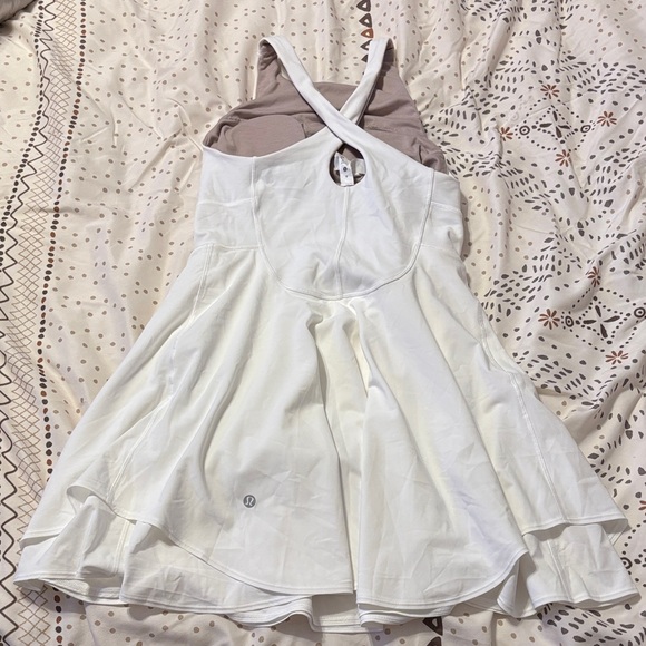 Lululemon Athletica White Workout Dress with Shorts - Picture 2 of 5